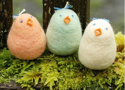 Easter Felt Chicks by Bossys Feltworks on Etsy