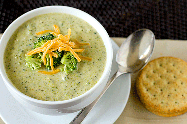Great soups to make this winter: Broccoli cheddar soup by The Brown Eyed Baker