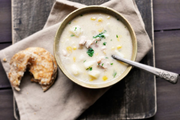 Great soups to make this winter: Chicken corn chowder by Foodess