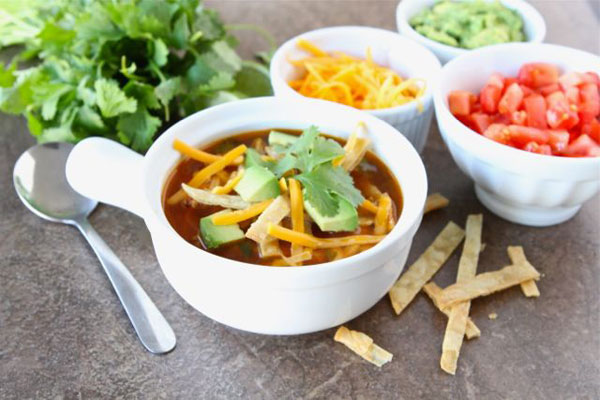 Great soups to make this winter: Chicken fajita soup by Two Peas & Their Pod