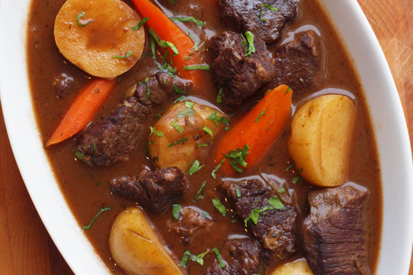 Make-ahead meals for new parents: Beef stew with carrots and potatoes by Once Upon A Chef