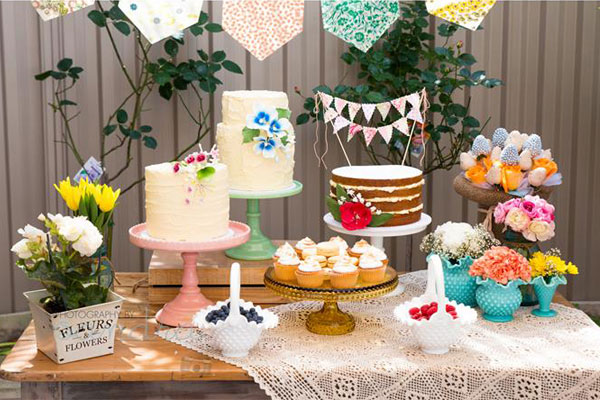 Unique baby shower themes: Garden party-themed baby shower by Kara's Party Ideas