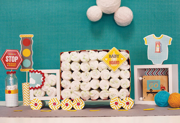 Unique baby shower themes: "Go, baby go" themed baby shower by Hostess with the Mostess