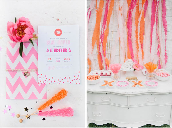 Unique baby shower themes: Luxe circus-themed baby shower by Somewhere Splendid