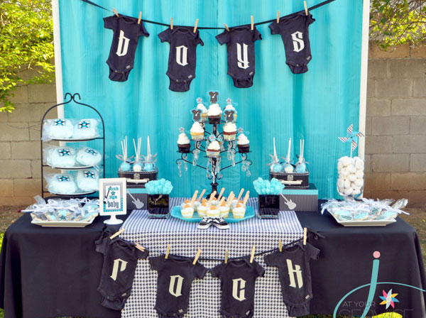 Unique baby shower themes: Rock star-themed baby shower by Project Nursery