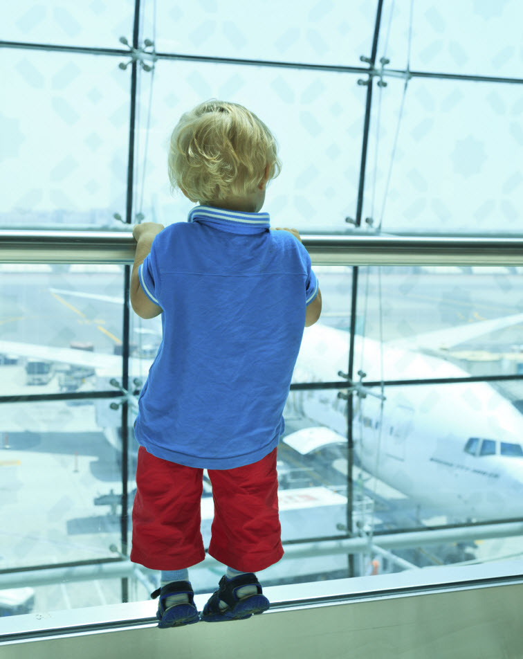 Boy in airport