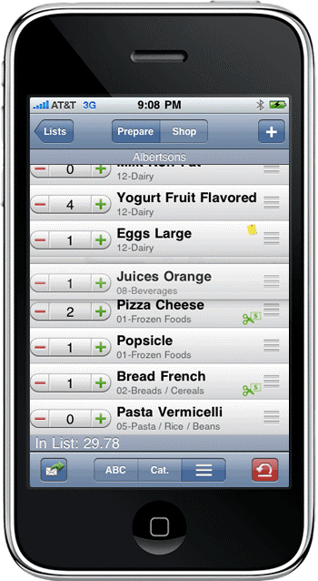 Grocery Gadget iPhone app Grocery Gadget iPhone app