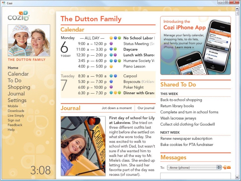 Cozi Family Organizer iPhone app