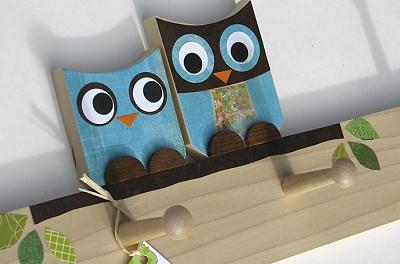 Eco-Friendly owl peg rack by Maple Shade Kids on Etsy