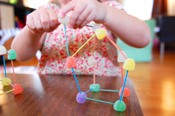 Homemade gumdrop sculptures by Tinkerlab