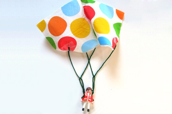 Homemade toy parachute by No Time For Flash Cards