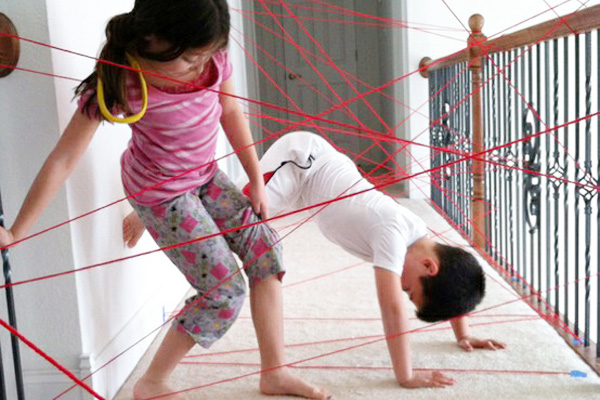Homemade string trap for kids by My Home Life