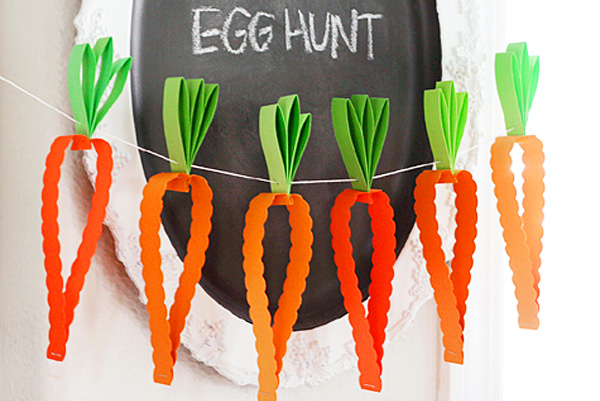 Easter carrot garland by Lisa Storms