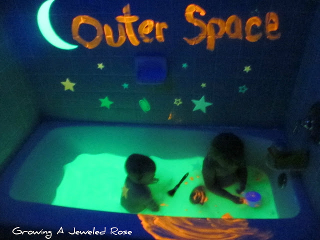 Outer space themed bath