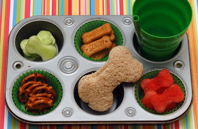 Bad to the bone muffin tin lunch by Cookie Cutter Lunch