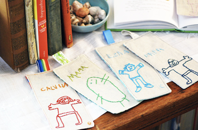 Christmas homemade bookmarks by Soule Mama