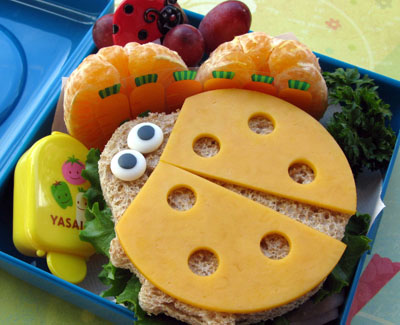 Ladybug bento box lunch by Hawaii's Bento Box Cookbook