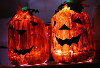 Halloween pumpkin jugs by Filth Wizardry