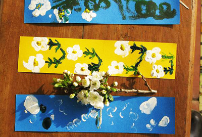 Homemade blossom bookmarks by Time to Craft