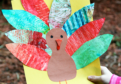 Thanksgiving art turkeys by Let's Explore