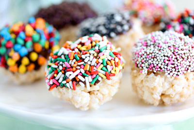 Birthday Rice Krispie dipping treats by Celebrations at Home