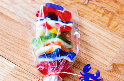 Homemade gummy skewers by Hostess with the Mostess