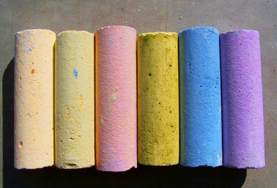 Homemade sidewalk chalk by Mad Maggie Designs