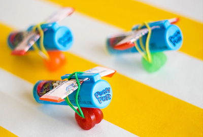 Airplane birthday party Push Pop planes by Armelle Blog
