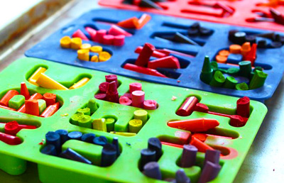 Homemade recycled alphabet crayons by Life in Grace