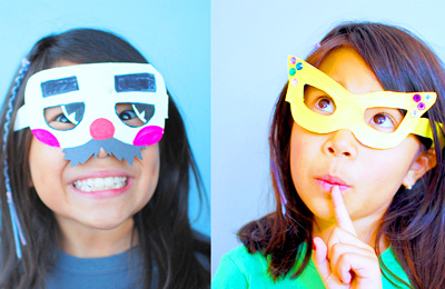 Homemade paper glasses by Giddy Giddy on BKids Crafts