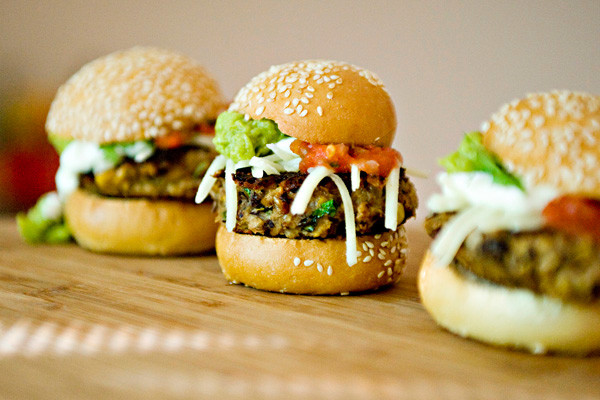 Black bean sliders by Baked Bree