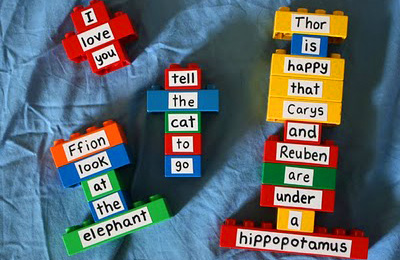 Homemade Lego word games by Filth Wizardry