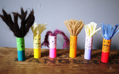 Homemade marker finger puppets by The Handmade Adventures of Captain Crafty