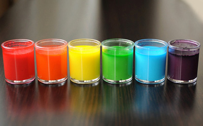 Homemade rainbow watercolors by Meet the Dubiens