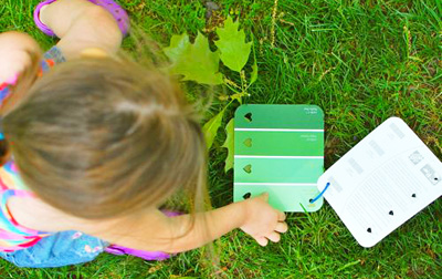 DIY outdoor color match game for kids by Inner Child Fun