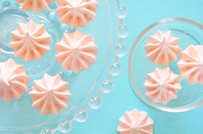Valentine's Day pink meringue kiss cookies by Bakers Royale