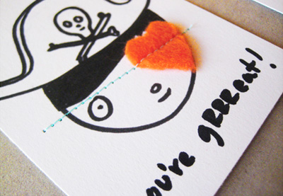 Homemade pirate Valentine's Day card by Mer Mag