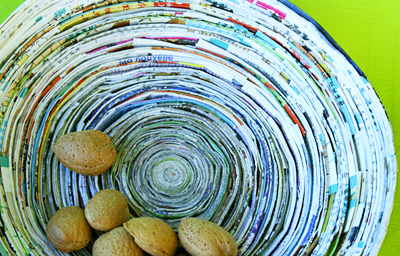 Earth Day coil basket by Esprit Cabane