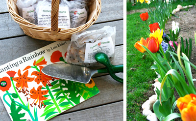 Earth Day rainbow garden by Playful Learning