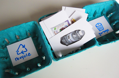 Earth Day recycling game by No Time for Flash Cards