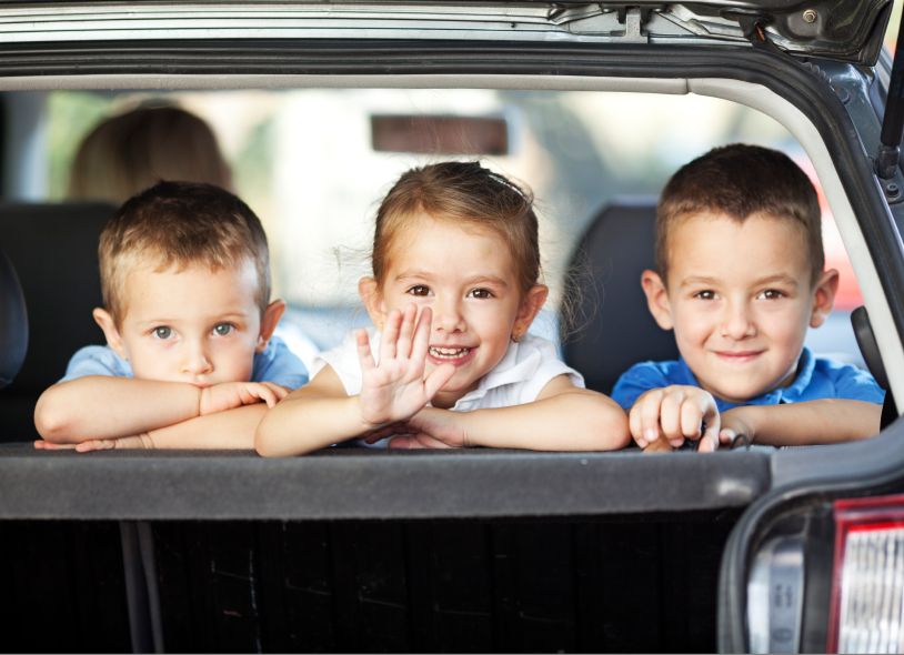 Commuting with kids in car