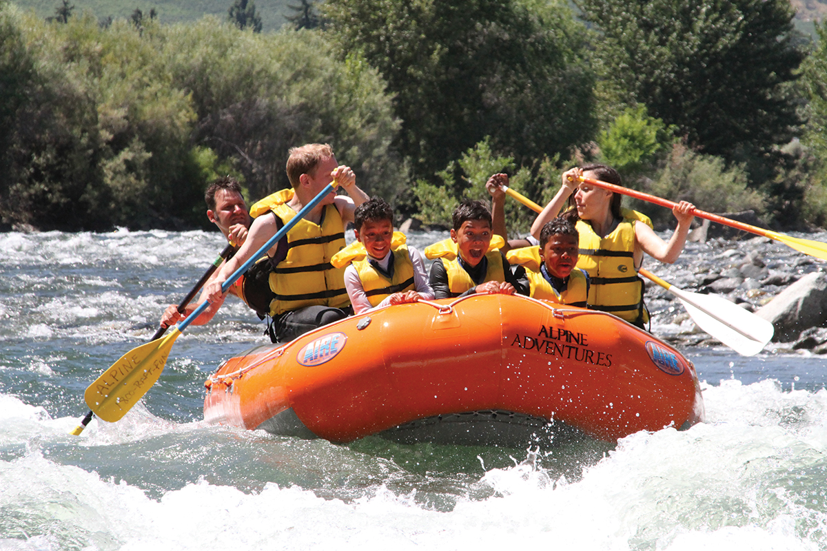 river rafting with the family