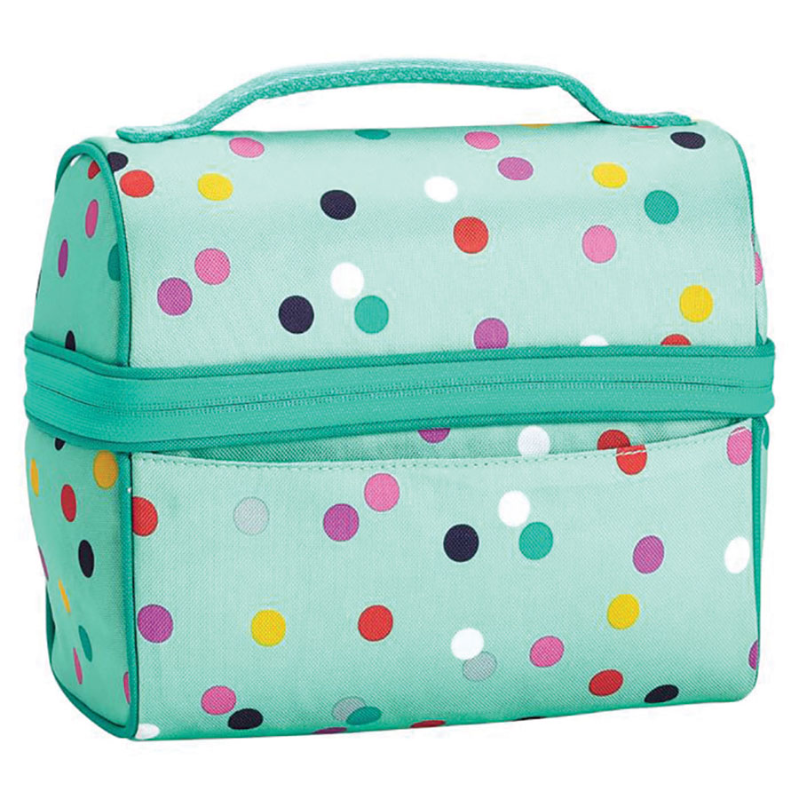 Gear-Up Mint Confetti retro lunch bag from Pottery Barn Teen