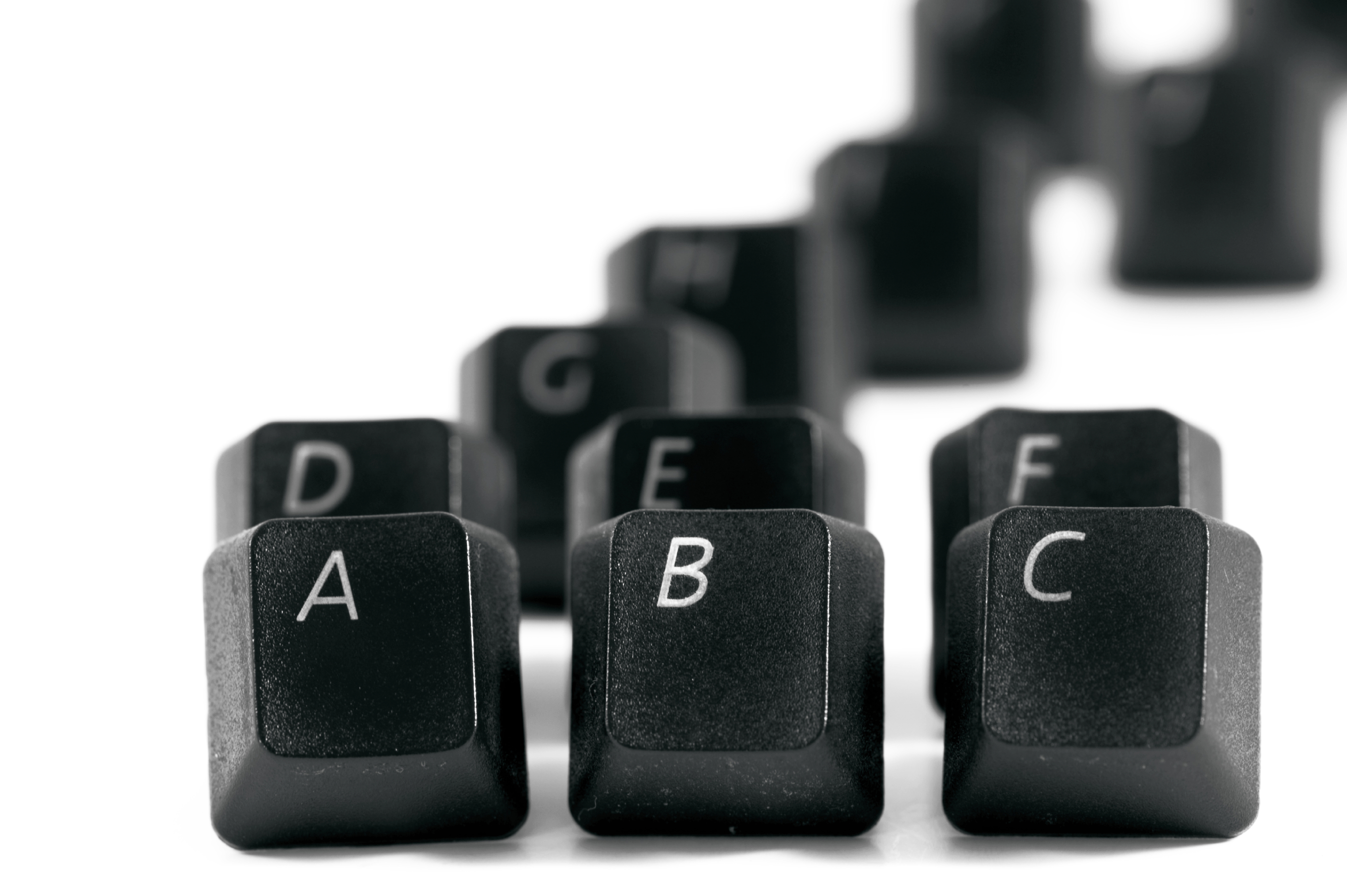 keyboard keys abc letters