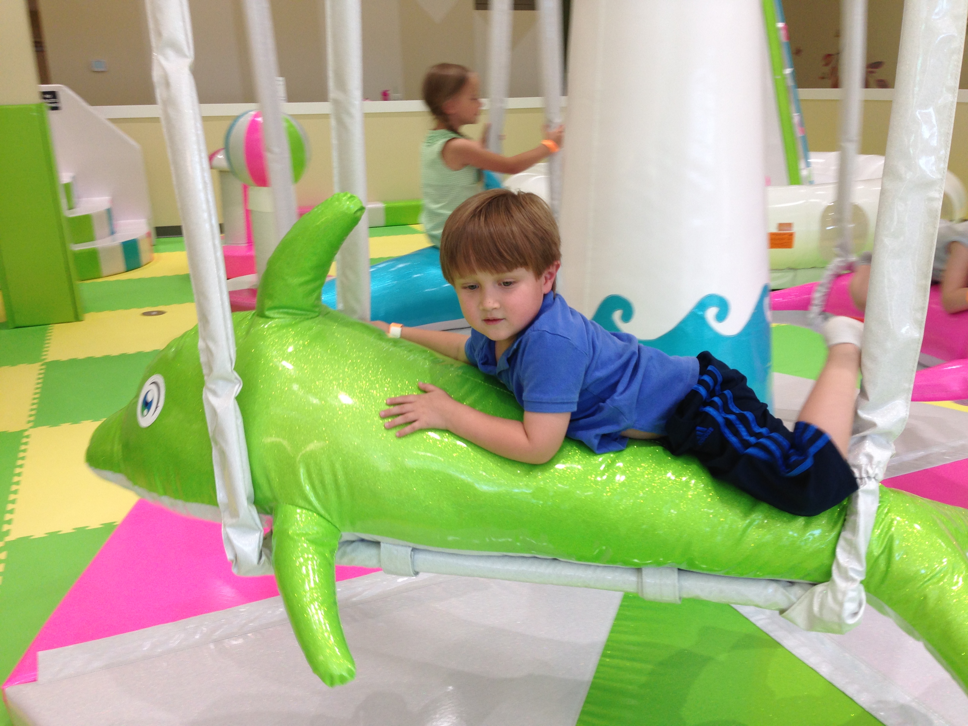 Dolphin merry-go-round at Giggle Jungle