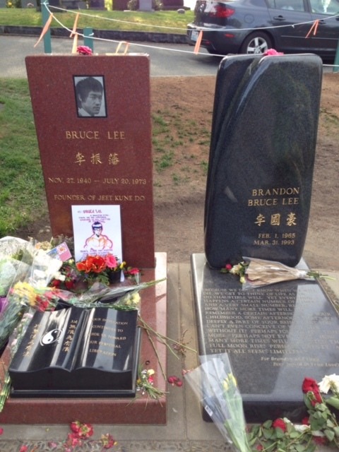 Gravesites of Brandon and Bruce Lee