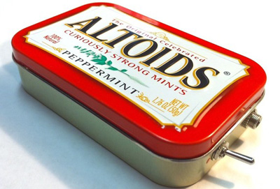 Altoid box portable amp and speaker by the Ampoids Etsy shop