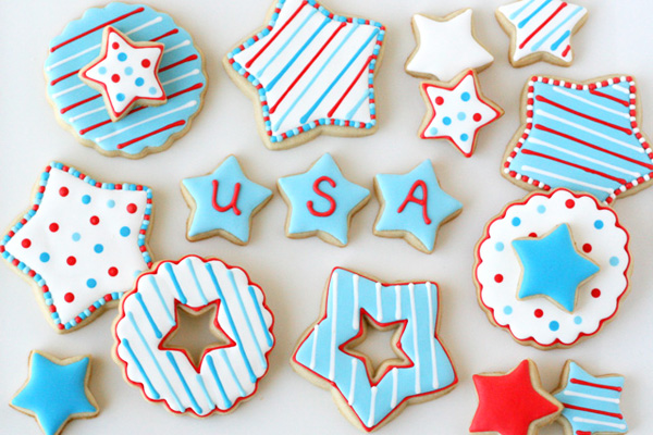 4th of July star cookies by Glorious Treats