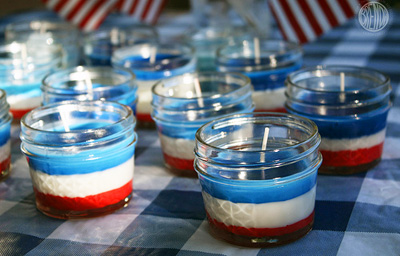 4th of July citronella candles by Alpha Mom