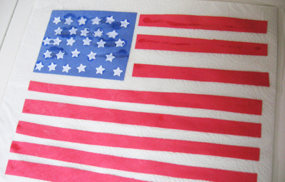 4th of July flag craft for kids by No Time for Flash Cards